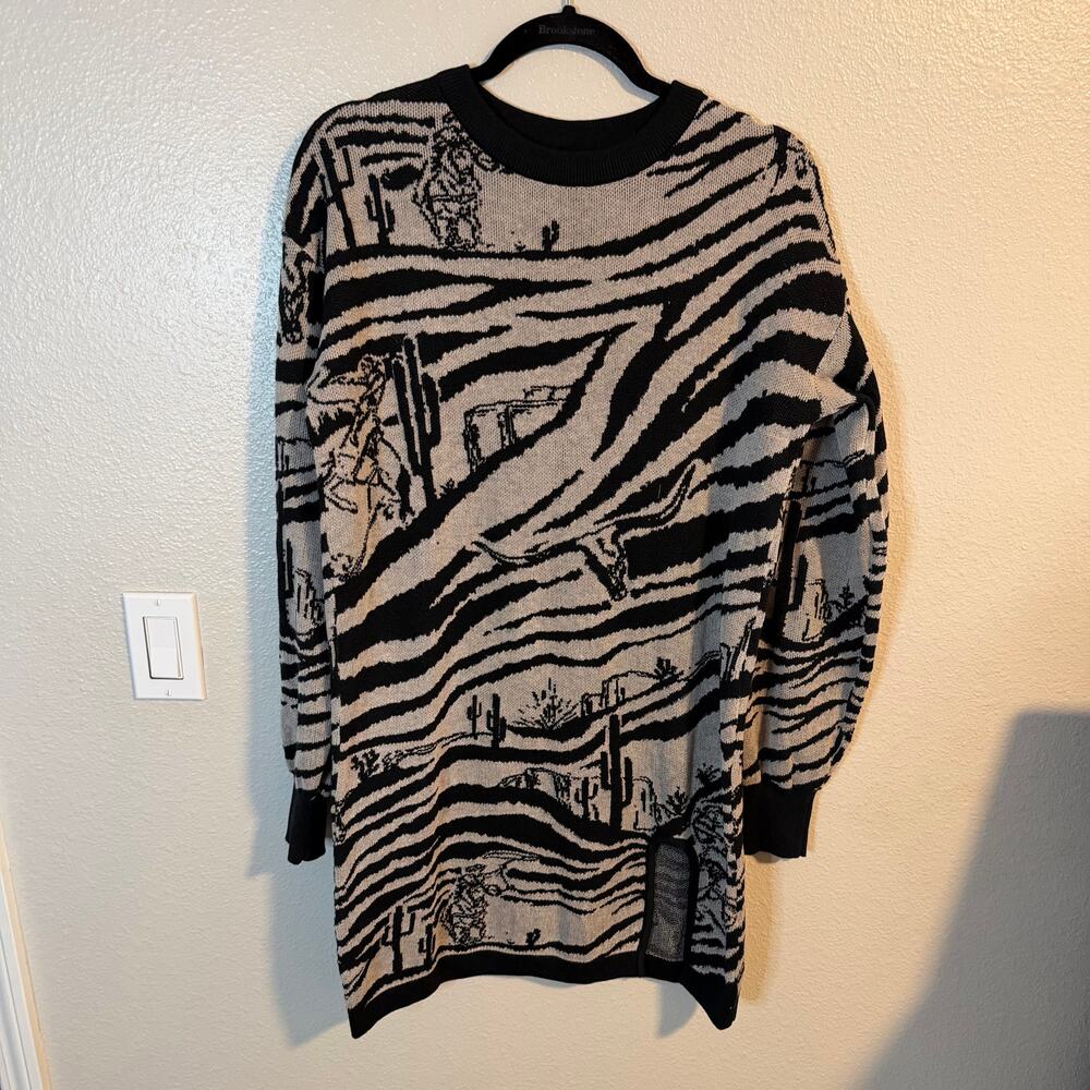 NWT 2Fly Western Boutique Wild West Sweater Dress Size S - Picture 2 of 6